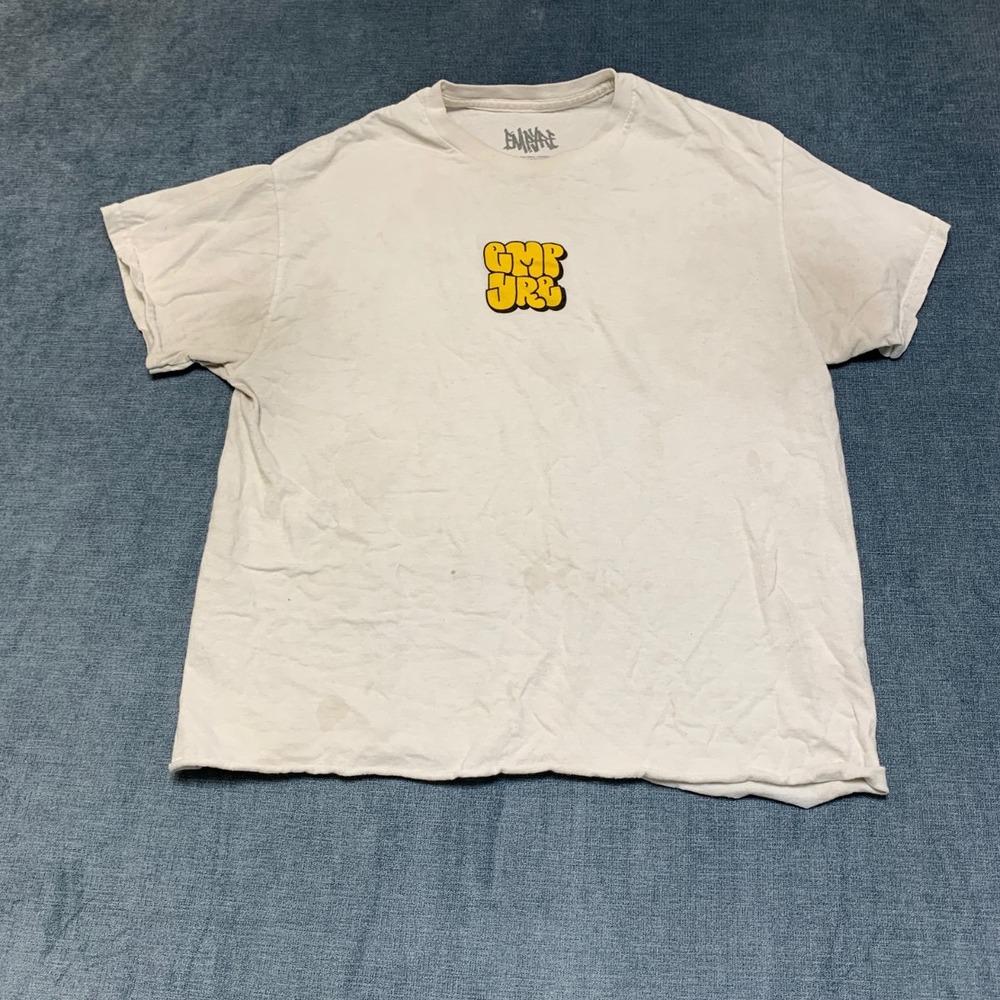 Empyre T Shirt Mens Medium White Cotton Stacked Logo Crew Neck All Day Wear